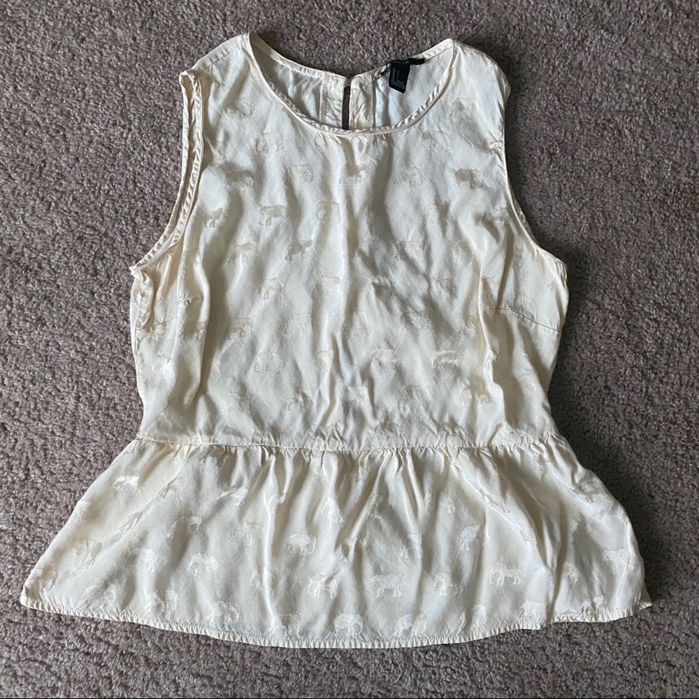 Forever 21 Elephant Pattern Tank Top
